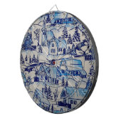 ヴィンテージブルークリスマスホリデービレッジ ダーツボード (正面右)