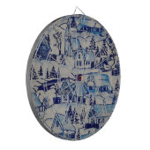 ヴィンテージブルークリスマスホリデービレッジ ダーツボード (正面左)