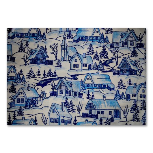 ヴィンテージブルークリスマスホリデービレッジ テーブルナンバー (正面)