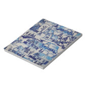 ヴィンテージブルークリスマスホリデービレッジ ノートパッド (回転)