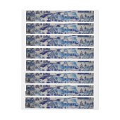 ヴィンテージブルークリスマスホリデービレッジ ラップアラウンド宛名ラベル (シート)