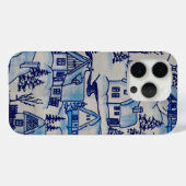 ヴィンテージブルークリスマスホリデービレッジ Case-Mate iPhoneケース (裏面 (横))