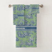 ヴィンテージブルーグリーントイレデジュエリー バスタオルセット (インサイチュ)