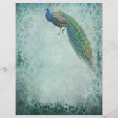 ヴィンテージブルーグリーンピーコック紙 (正面)