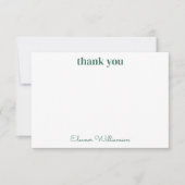 ヴィンテージブルーグリーンブライダルシャワーカスタムサンキュー サンキューカード (正面)