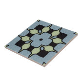 ヴィンテージブルーグリーン幾何学模様 タイル (側面)