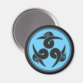 ヴィンテージブルーグレースリーゲーゼンジャパンモンオリエンタル マグネット (正面/裏面)