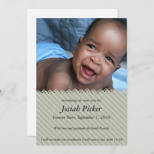 ヴィンテージブルーグレー 招待状 (正面/裏面)