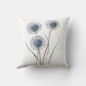 ヴィンテージブルーグローブティスルイラストレーション クッション (裏面)