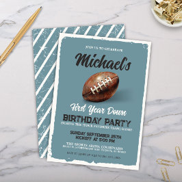 ヴィンテージブルーサッカーの最初の誕生日パーティー 招待状