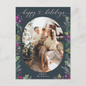 ヴィンテージブルーシック家族写真 シーズンポストカード (正面)