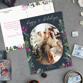 ヴィンテージブルーシック家族写真 シーズンポストカード