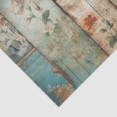 ヴィンテージブルーシャビーシックなデコップページ 薄葉紙 (詳細)