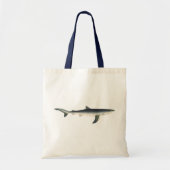 ヴィンテージブルーシャーク、水中競技海マリンライフ トートバッグ (正面)