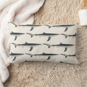 ヴィンテージブルーシャーク、水中競技海マリンライフ ランバークッション (ブランケット)