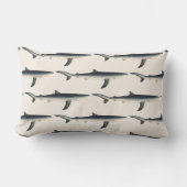 ヴィンテージブルーシャーク、水中競技海マリンライフ ランバークッション (正面)