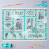 ヴィンテージブルーシリーズデザイン5 薄葉紙 (クラフト)