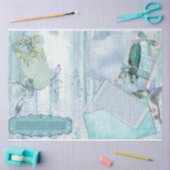 ヴィンテージブルーシリーズデザイン9 薄葉紙 (クラフト)