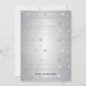 ヴィンテージブルーシルバースタンバチュラーパーティ 招待状 (裏面)