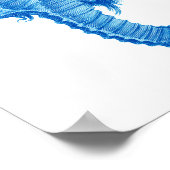 ヴィンテージブルーシーホースアートプリントno.2ビーチデコール ポスター (角)