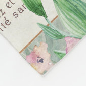 ヴィンテージブルージェイバードピンクローズフローラコラージュ フリースブランケット (角)