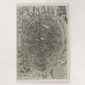 ヴィンテージブルージュの地図(1612) ジグソーパズル (縦)