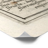 ヴィンテージブルージュの地図(1612) ポスター (角)