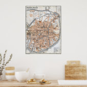 ヴィンテージブルージュの地図（1905年） ポスター (キッチン)