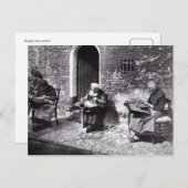 ヴィンテージブルージュベルギーレースメーカー（旧女性） ポストカード (正面/裏面)