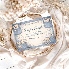 ヴィンテージブルージーンズポケットフレンド ディーパーラッフル エンクロージャーカード