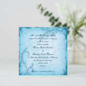 ヴィンテージブルースクロールリーフの招待 招待状 (スタンド正面)