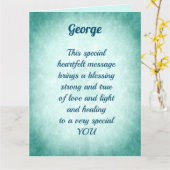 ヴィンテージブルースターの追加名が上手に カード (黄色い花)