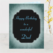 ヴィンテージブルースターズ誕生日素晴らしいパパグリーティング カード (黄色い花)