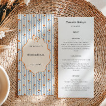 ヴィンテージブルーストライプフローラバプテスマ