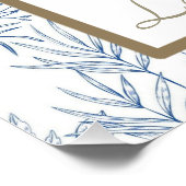 ヴィンテージブルースワローウッドランドカスタムウォールアート ポスター (コーナー)