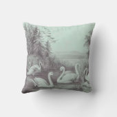 ヴィンテージブルースワンレイク クッション (裏面)