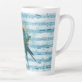 ヴィンテージブルーソングバードの楽譜 カフェラテマグ (右)