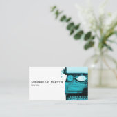 ヴィンテージブルータイプライター名刺 名刺 (スタンド正面)