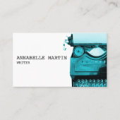 ヴィンテージブルータイプライター名刺 名刺 (正面)