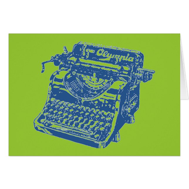 ヴィンテージブルータイプライター (正面横)