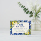 ヴィンテージブルータイルイエローレモンの本ベビー エンクロージャーカード (スタンド正面)