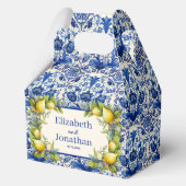 ヴィンテージブルータイルイエローレモン結婚ズ フェイバーボックス (正面)