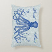 ヴィンテージブルータコいかり パーソナライズされた アクセントクッション (正面(垂直))
