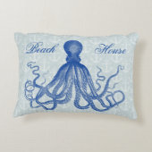 ヴィンテージブルータコいかり パーソナライズされた アクセントクッション (裏面)