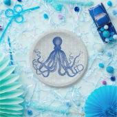 ヴィンテージブルータコいかり ペーパープレート (パーティー)