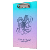 ヴィンテージブルータコ&ピンクからブルーグラデーション クリップボード (左)