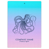 ヴィンテージブルータコ&ピンクからブルーグラデーション クリップボード (裏面)