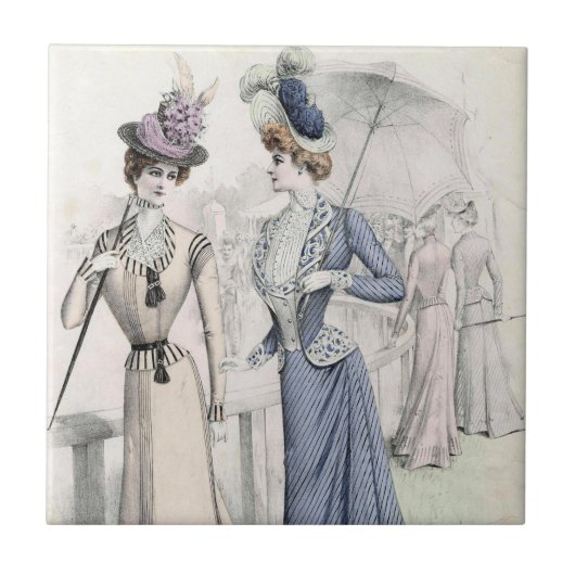 ヴィンテージブルータンファッションレビクトリアンディース タイル (正面)