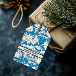 ヴィンテージブルーターコイズトイレデジュイミモノグラム ギフトタグ