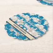 ヴィンテージブルーターコイズトイレデジュイミモノグラム ペーパーコースター (アングル)